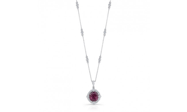 Uneek Cushion Rhodolite Necklace - LVN943