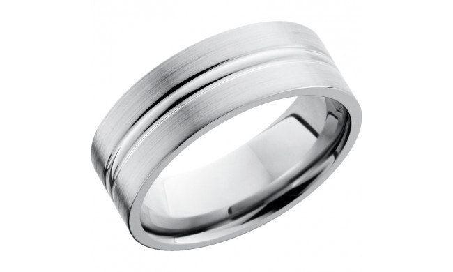 Lashbrook Titanium 8mm Men's Wedding Band - 8FD+POLISH_SATIN