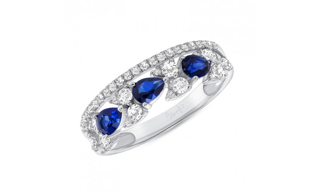 Uneek Blue Sapphire Diamond Fashion Ring - LVBAD312WBS