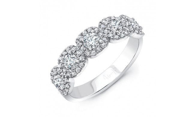 Uneek Diamond Band with Cushion-Shaped Halo Details - LVBHW165CURD