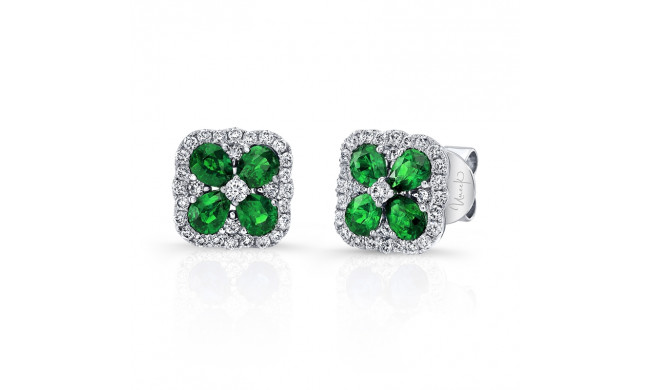 Uneek Emerald Diamond Earrings - LVEMI0302E