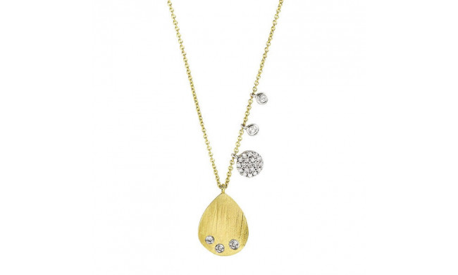 Meira T 14k Yellow Gold Tear Drop Necklace