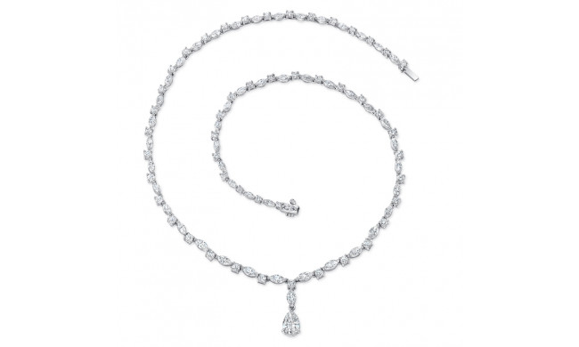 Uneek Pear Shaped GIA Certified G/VS2 Diamond Necklace - LVN4193WF