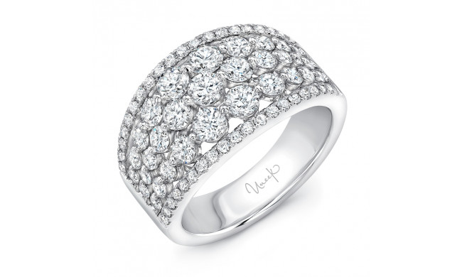 Uneek Frivolite 5-Row Diamond Band with Pave Edges - LVBW219W