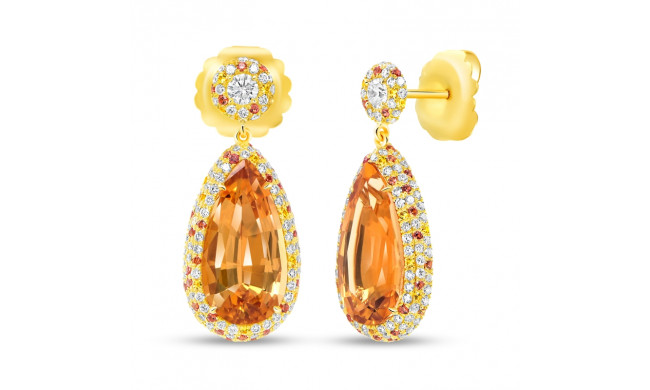 Uneek Precious Pear Shaped Topaz Earrings - LVE947PS