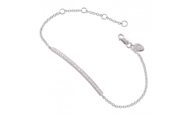 Meira T 14k White Gold Diamond Bar Chain Bracelet