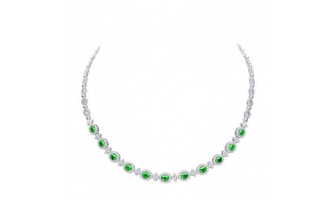 Uneek Emerald Diamond Necklace - LVNDMT1124E
