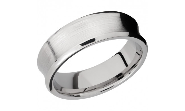 Lashbrook Cobalt Chrome 7mm Men's Wedding Band - CC7CB+SATIN_POLISH