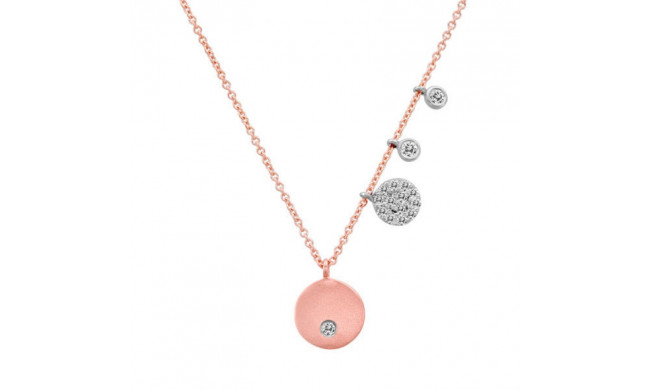 Meira T 14k Rose Gold Disc Necklace