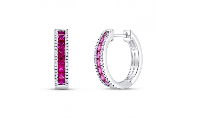 Uneek Ruby Diamond Earrings - LVEMI1428R