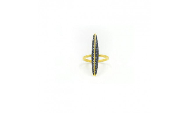 Freida Rothman Baroque Blues Pave Marquise Cocktail Ring - BBYKBLR06-9