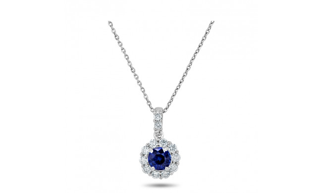 Uneek Round Blue Sapphire Pendant - LVNMT1953S