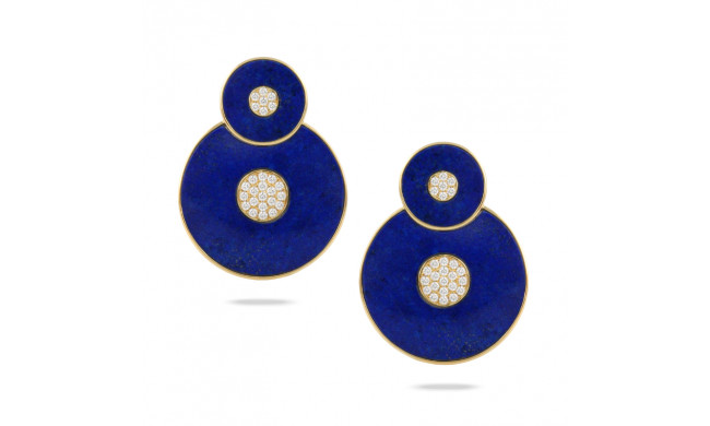 Doves Royal Lapis 18k Yellow Gold Gemstone Earrings - E9859LP