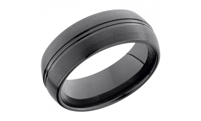 Lashbrook Black Tungsten 8mm Men's Wedding Band - C08HR016_SATIN