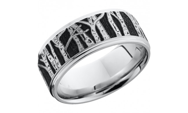 Lashbrook Cobalt Chrome 9mm Men's Wedding Band - CC9FGE_LCVASPEN+SATIN_POLISH