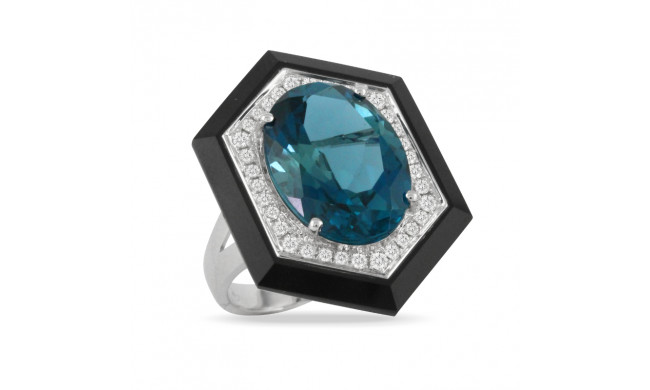Doves London Blue 18k White Gold Diamond Ring - R9870BOLBT