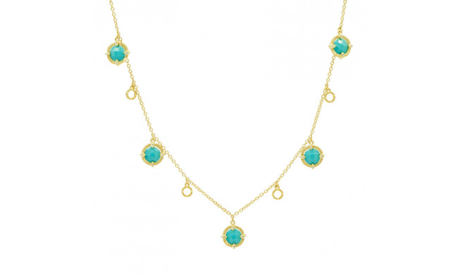 Freida Rothman Stone Droplet Necklace - YZ070456B-TQ-40