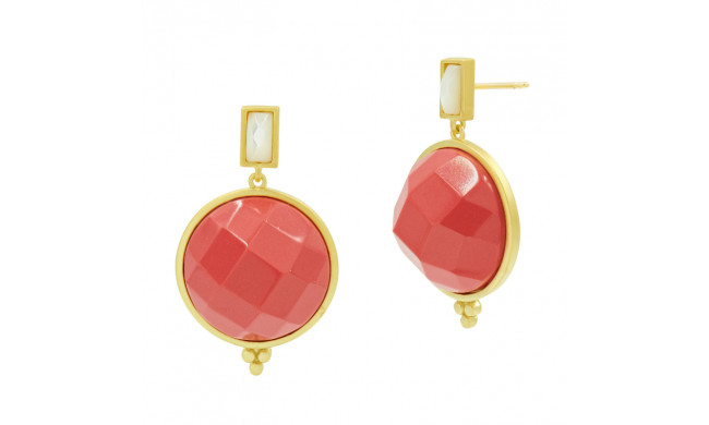 Freida Rothman Candy Drop Faceted Earring - YE020429B-1-M2-14K