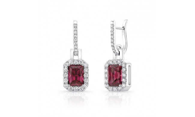 Uneek Rhodolite Diamond Earrings - LVE325RHO