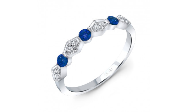 Uneek Blue Sapphire and Diamond Fashion Ring - LVBCX143S