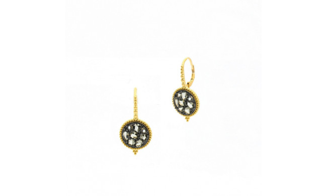 Freida Rothman Rose D'Or Round Radiance Earrings - RDYKGE04