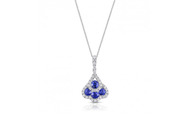 Uneek Blue Sapphire Diamond Pendant - LVNLG1940S