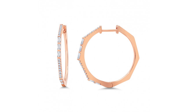 Uneek Hoop Diamond Earrings - LVEAD412R