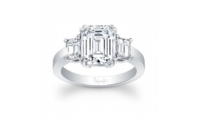 Uneek Signature Collection 3 Stone Diamond Engagement Ring LVS647 - LVS855