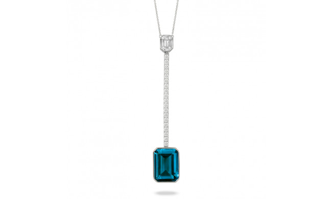 Doves London Blue 18k White Gold Gemstone Necklace - N9461LBT