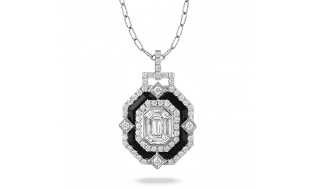 Doves Mondrian 18k White Gold Gemstone Pendant - P9298BO