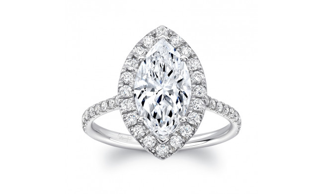 Uneek Classic Marquise Diamond Halo Pave Engagement Ring - LVS787MQ