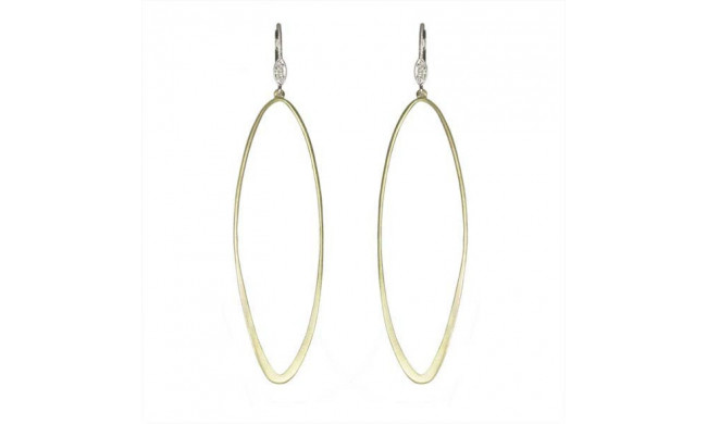 Meira T Yellow Gold Unique Hoop Gold Earrings