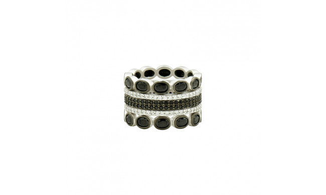 Freida Rothman Industrial Finish 5-Stack Ring - IFPKZBKR47-8