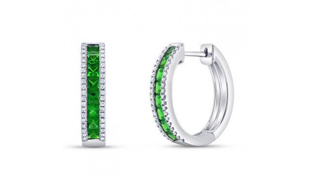 Uneek Emerald Diamond Earrings - LVEMI1428E