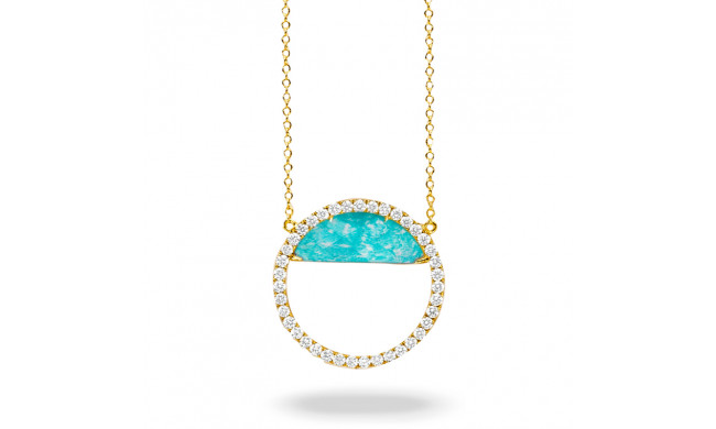 Doves Amazon Breeze 18k Yellow Gold Gemstone Necklace - N8704AZ