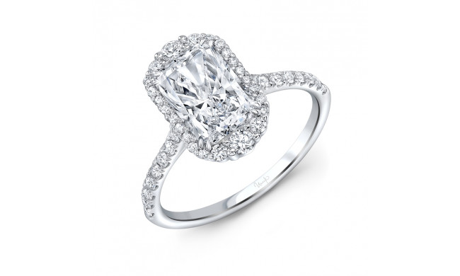 Uneek Petals Radiant Cut Diamond Halo Engagement Ring - SWS232DSW-RAD