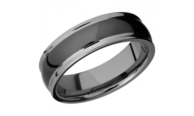 Lashbrook Black Tungsten 7mm Men's Wedding Band - CT07HR147+POLISH