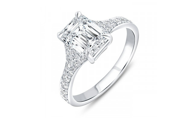 Uneek Signature Emerald Cut Diamond Engagement - R063EMU