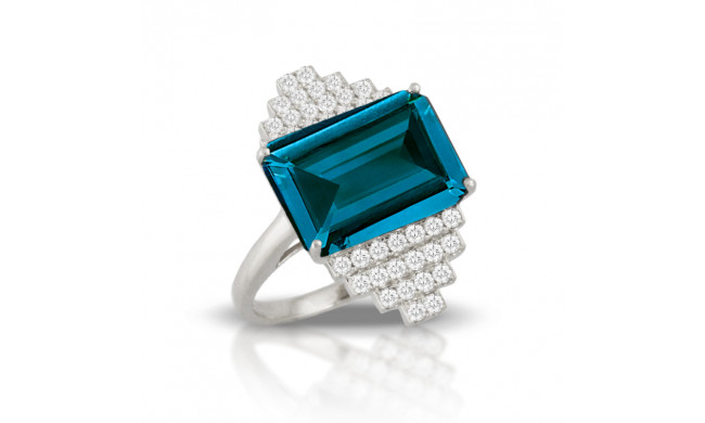 Doves London Blue 18k White Gold Diamond Ring - R8694LBT