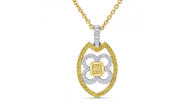 Uneek Natureal Fancy Yellow Diamond Pendant - LVN328