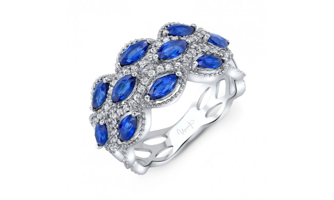 Uneek Blue Sapphire and Diamond Fashion Ring - LVBLG9347S
