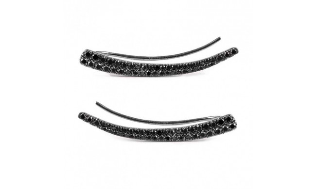 Meira T Black Gold Diamond Earcuffs Earrings