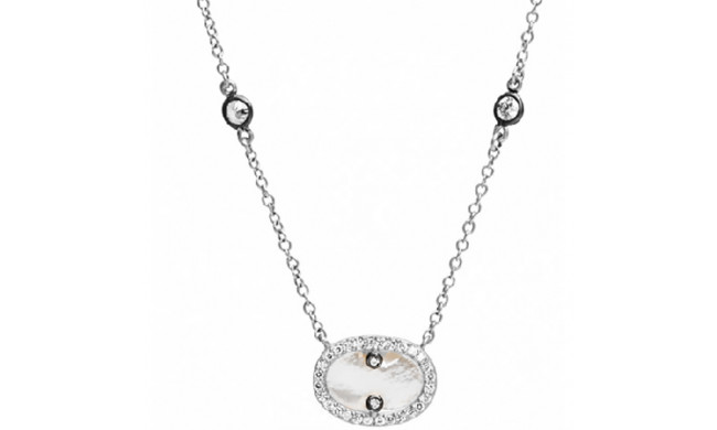 Freida Rothman Hint Of Sparkle Pendant Necklace - PRZ070187B-MOP-16E