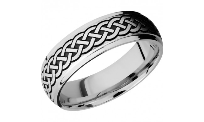 Lashbrook Titanium 7mm Men's Wedding Band - 7DGE_LCVCELTIC9+ANGLE+SATIN_POLISH