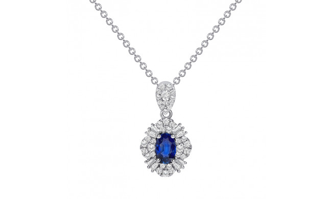 Uneek Oval Blue Sapphire Pendant - LVNRI292S