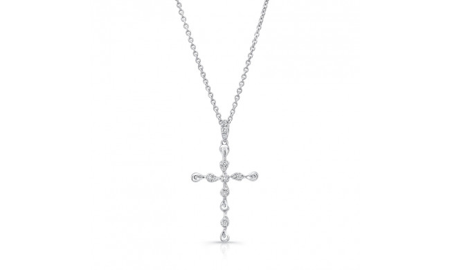 Uneek Petite Cross Diamond Pendant - LVNWC823W