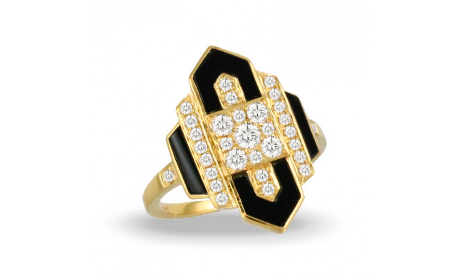 Doves Gatsby 18k Yellow Gold Diamond Ring - R9022BO