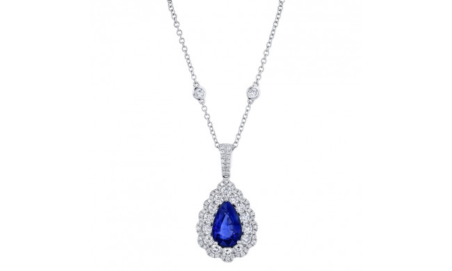 Uneek Pear Blue Sapphire Pendant - LVPRI7891S