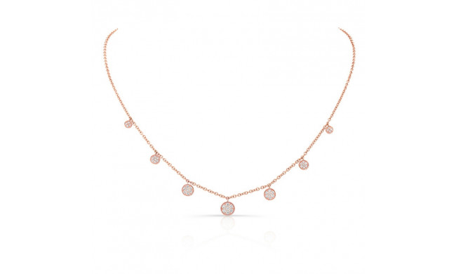 Uneek Cascade Collection Seven-Cluster Dangle Necklace - LVNNR7828R