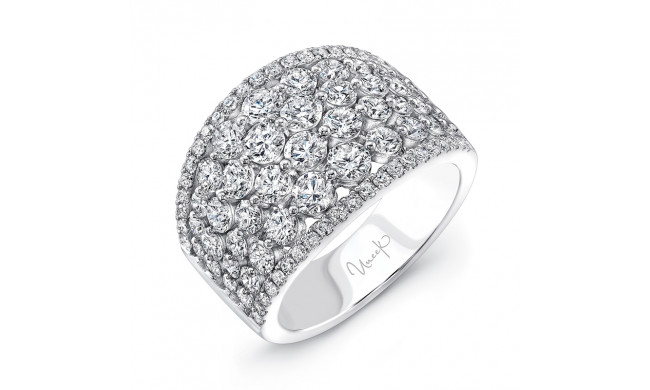 Uneek Frivolite 6-Row Diamond Band with Pave Edges - LVBW220W